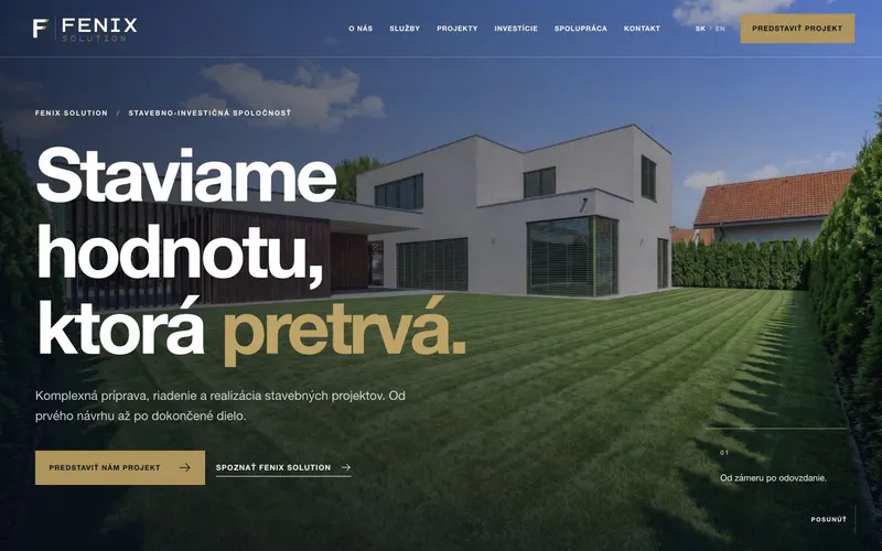 Ukážka webstránky Fenix Solution